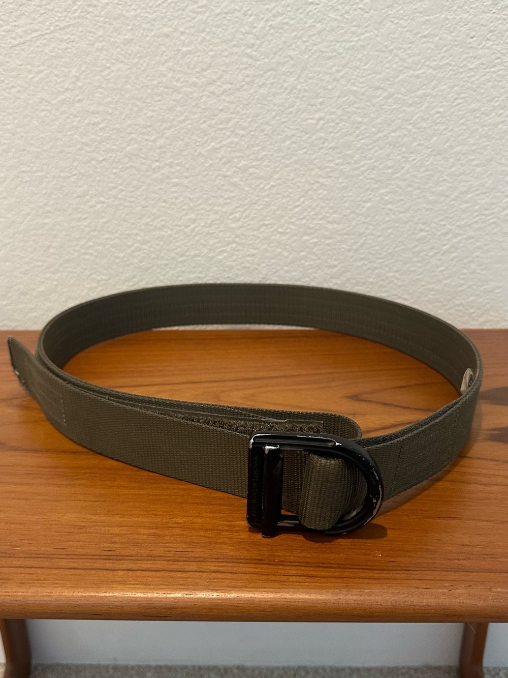 5.11 Tactical Olive Green Web Belt with Black D-Ring Buckle